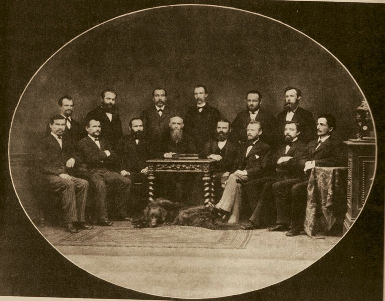 Foto der Delegierten und Gäste unmittelbar vor der Gründung des ADAV am 23. Mai 1863